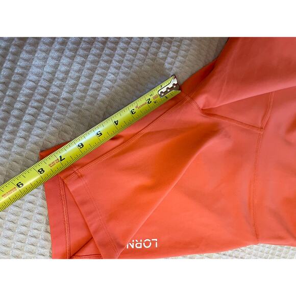 Lorna Jane Coral/Orange High Waisted 4 Way Stretch Athletic Biker Shorts Medium - Picture 4 of 11
